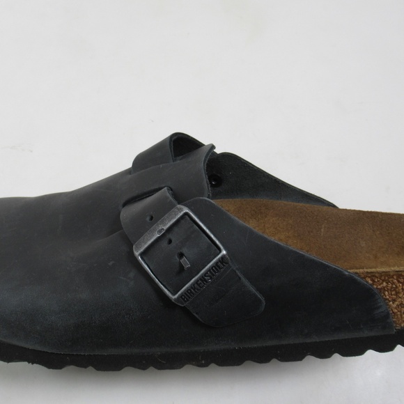 Birkenstock Unisex Boston Oiled Leather Clog Black Size 8 US M / 10 US L / 41 EU - Picture 7 of 12